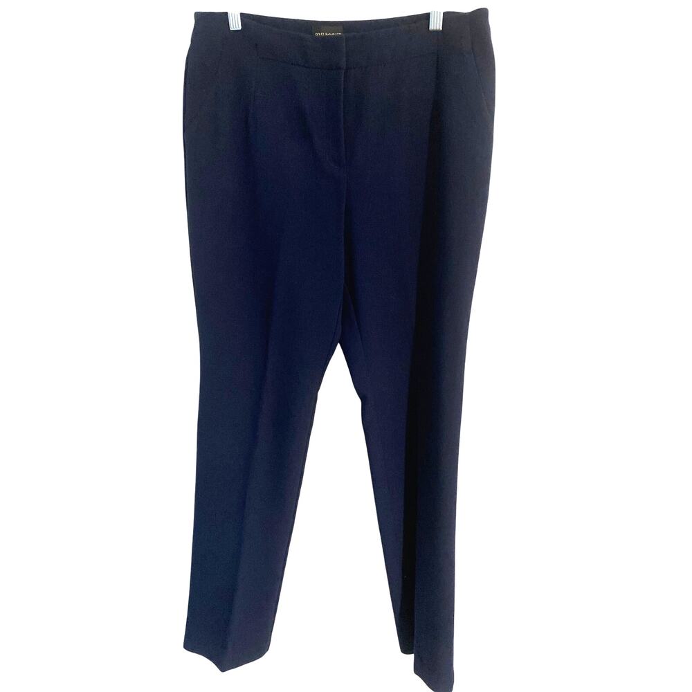 Chico’s So Slimming pants women’s size M (10) navy blue trouser mid rise career